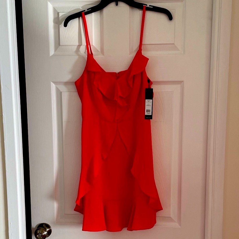 BCBG MaxAzria vibrant orange mini dress. Brand new. It doesn t fit me any more.